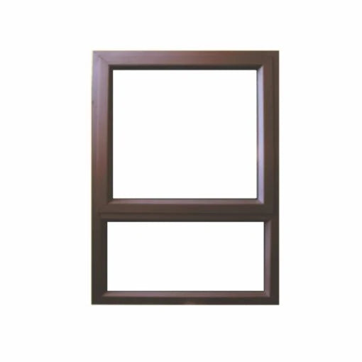 Aluminium window frame on a white background
