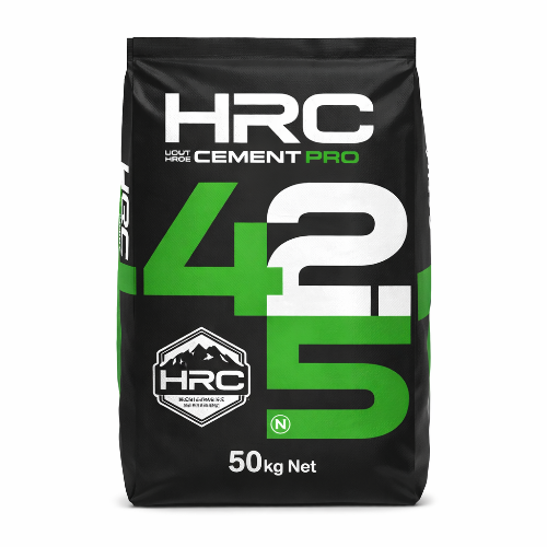 Bag of HRC Cement Pro 42.5 on a white background