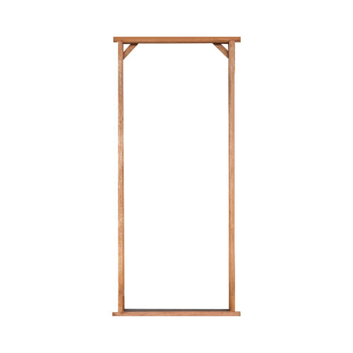 Wooden arch frame on a white background
