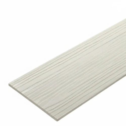 Rectangular white tile with ribbed texture on a white background
