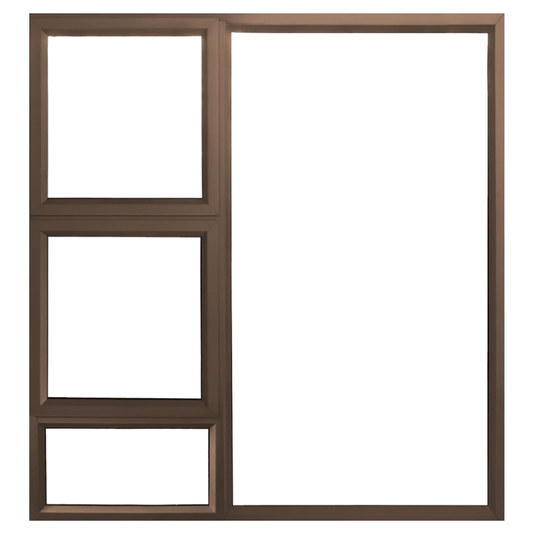 Aluminium Window Bronze 1500 × 1500 – 28mm Clear Glass