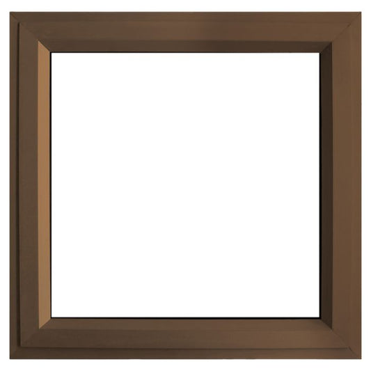 Aluminium Window Bronze 600 x 600 - 28mm Clear Glass